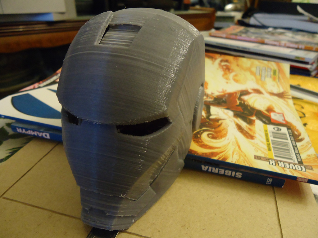 Ironman helmet in 3 parts