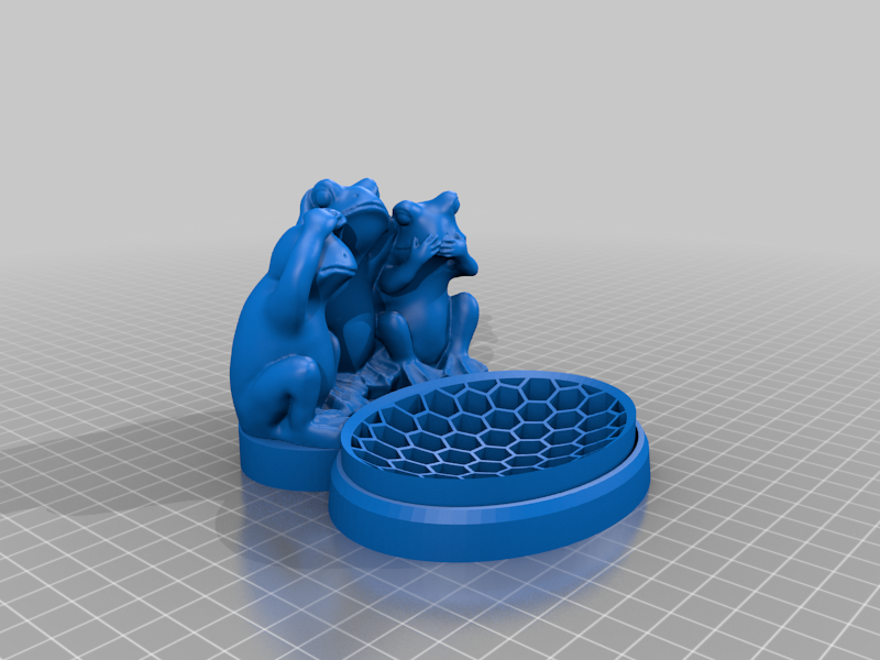 Three Wise Frogs Soap Dish