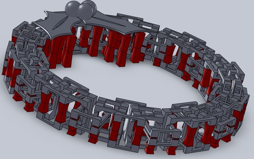 Chainmail Holiday Wreath