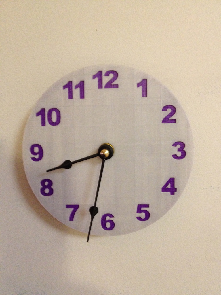 two color clock face