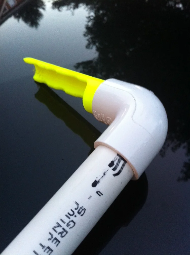 Long vacuum extension end for 1 inch PVC