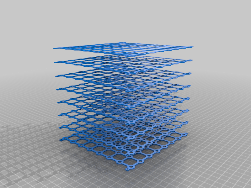 3D LED Cube Layer Printing 8x8x8