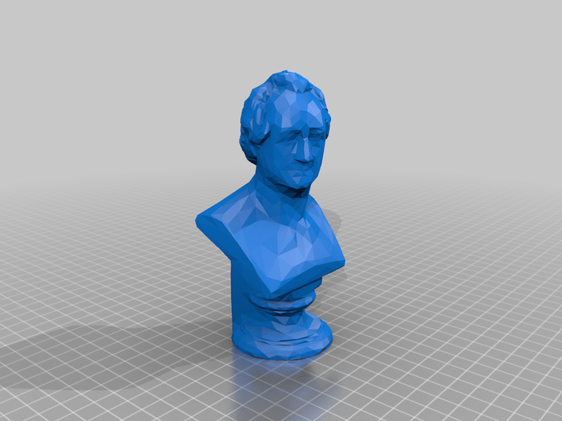 Bust of Johann Wolfgang von Goethe( + Low Poly Goethe)