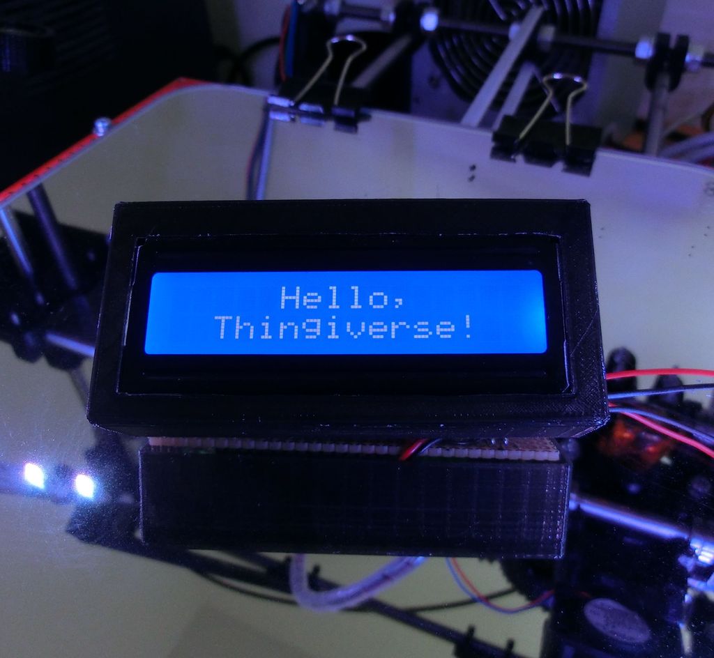 Beveled LCD frame for 16x2