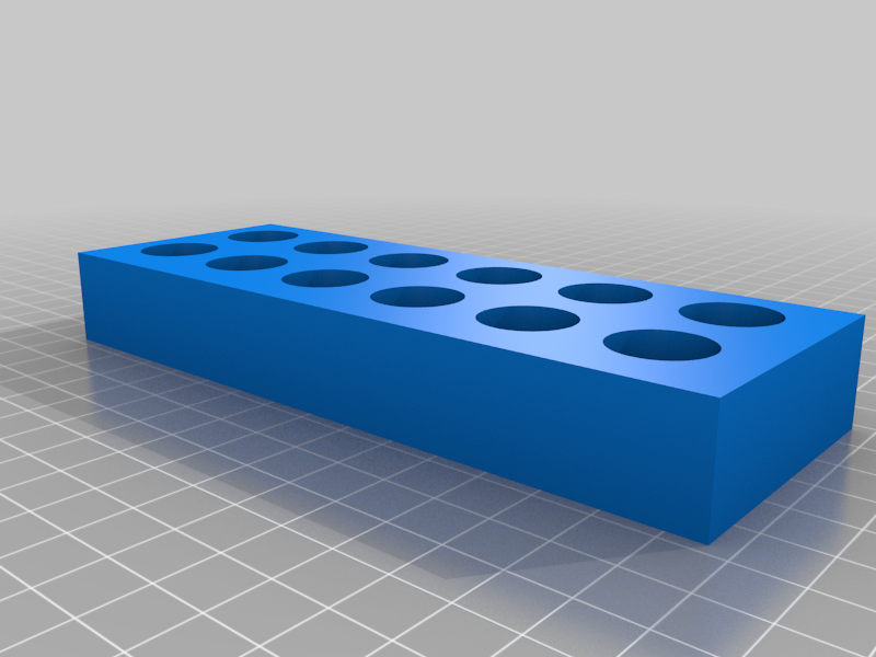 Tube holder, testtube rack, openscad