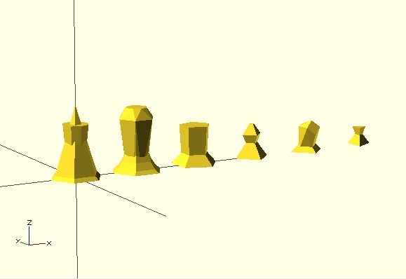 Parametric Abstraction Chess Set