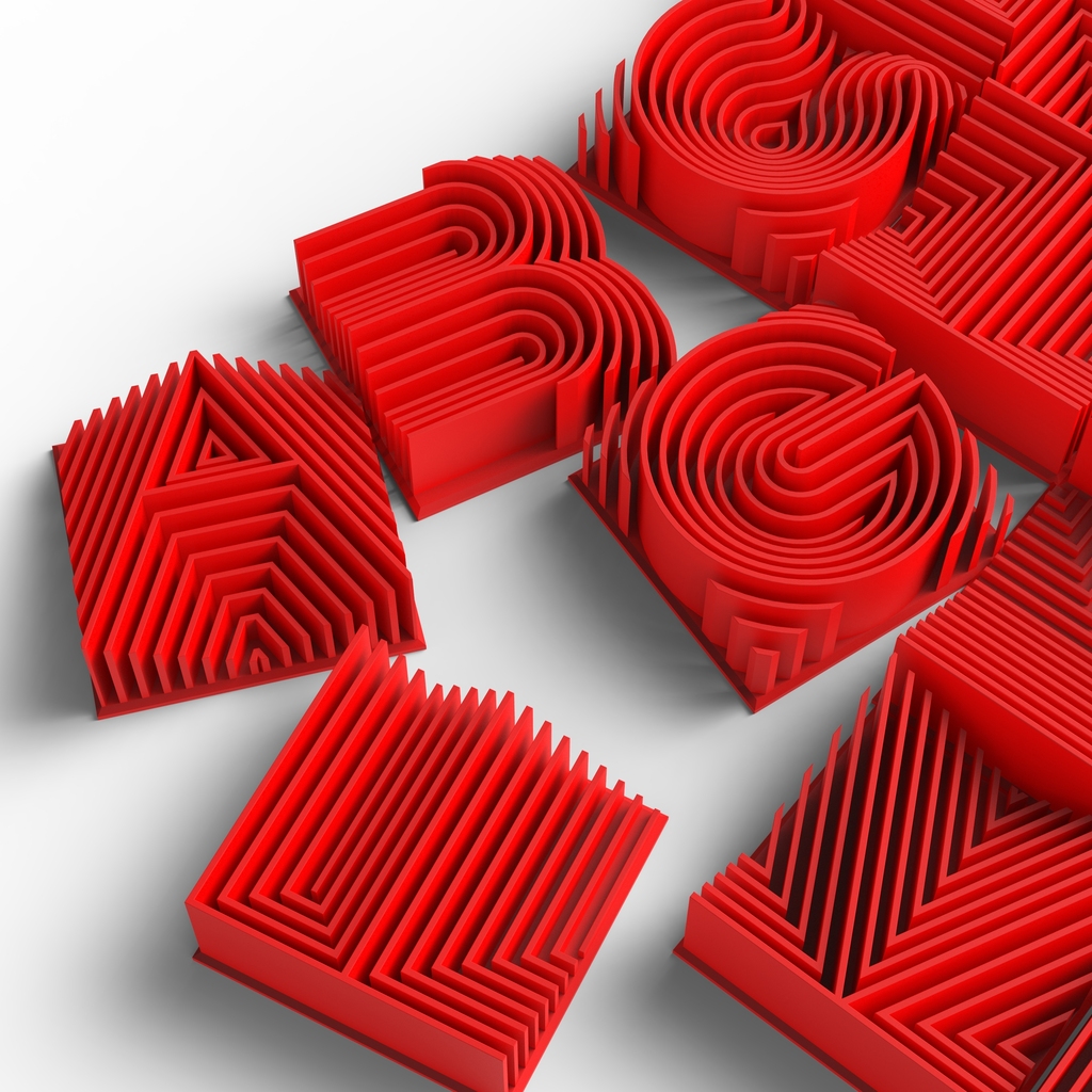 Heatwave 3d Printable Typeface