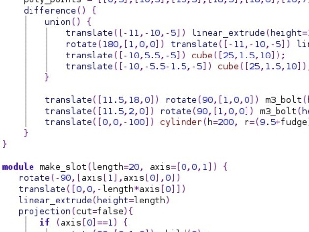 OpenSCAD highlighter for Notepad++