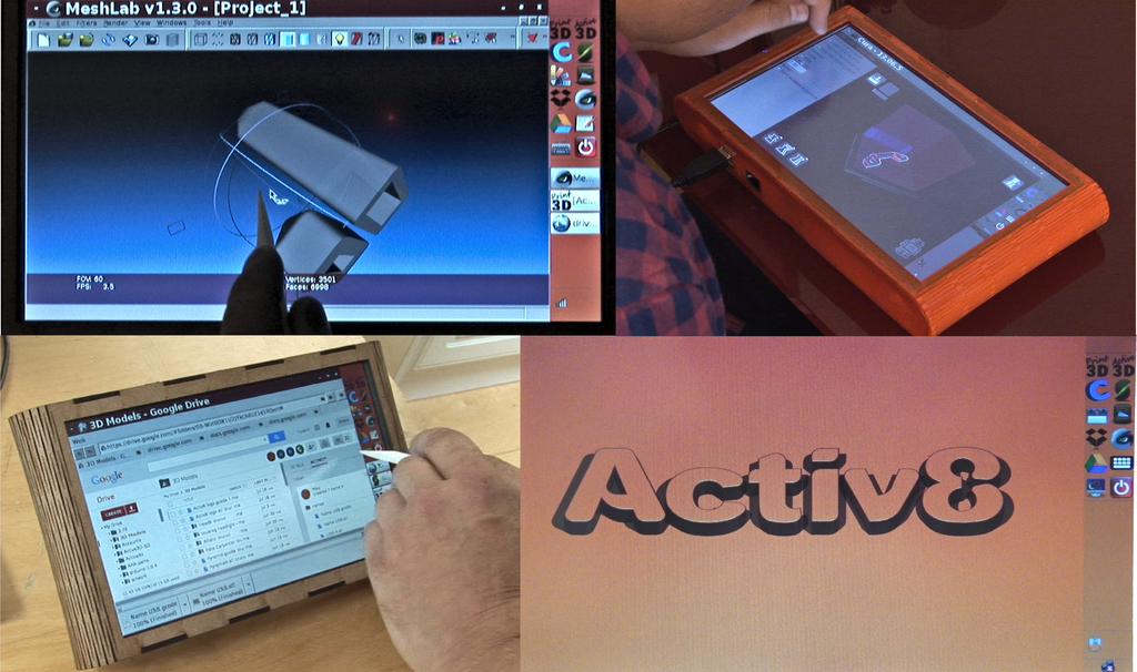 Activ8 a standalone touchscreen device that can be attached to and operate practically any 3D printer.