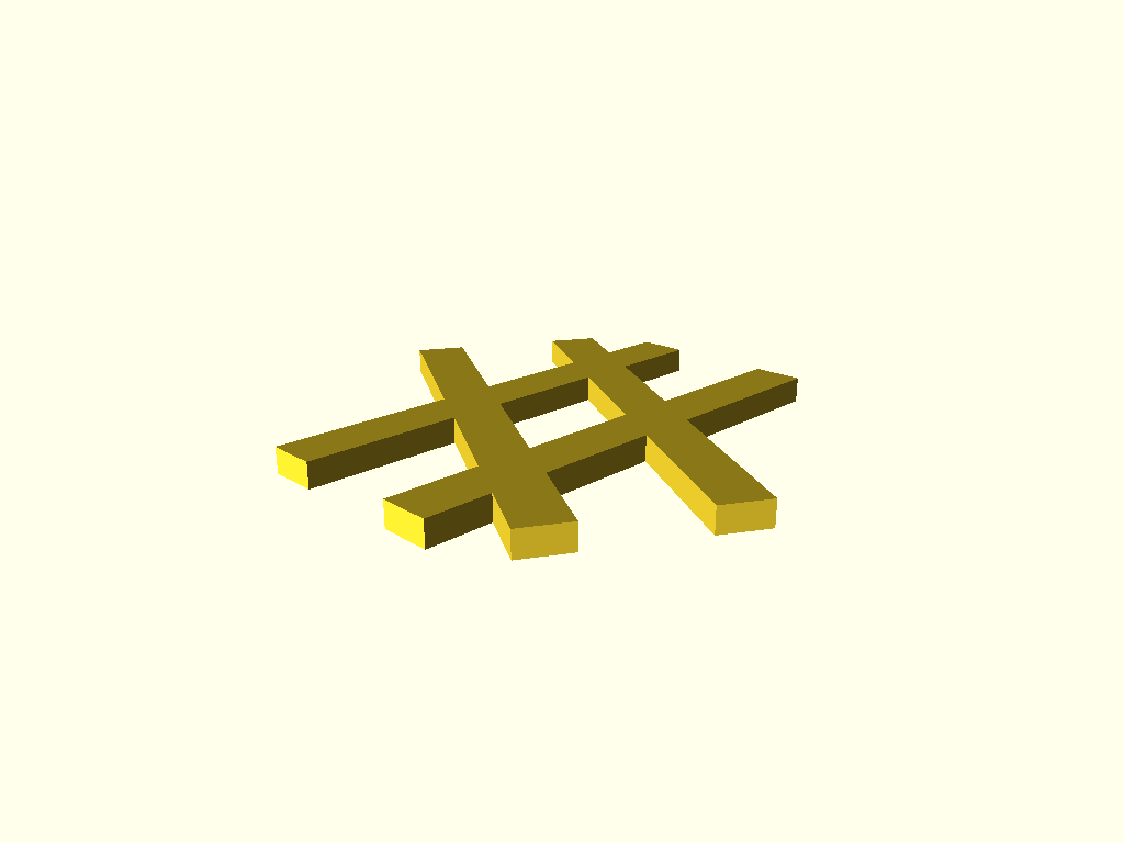 LEGO DUPLO track OpenSCAD cross (theoretical)