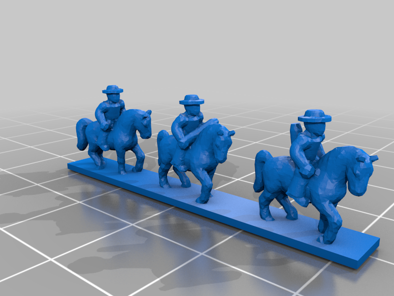 ACW 6mm scale Confederate Cavalry strip
