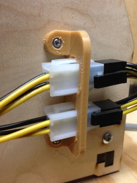 ATX power connector bracket (shown on MakerFarm Prusa i3)