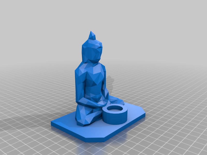 Low Poly Buddha Incense Holder