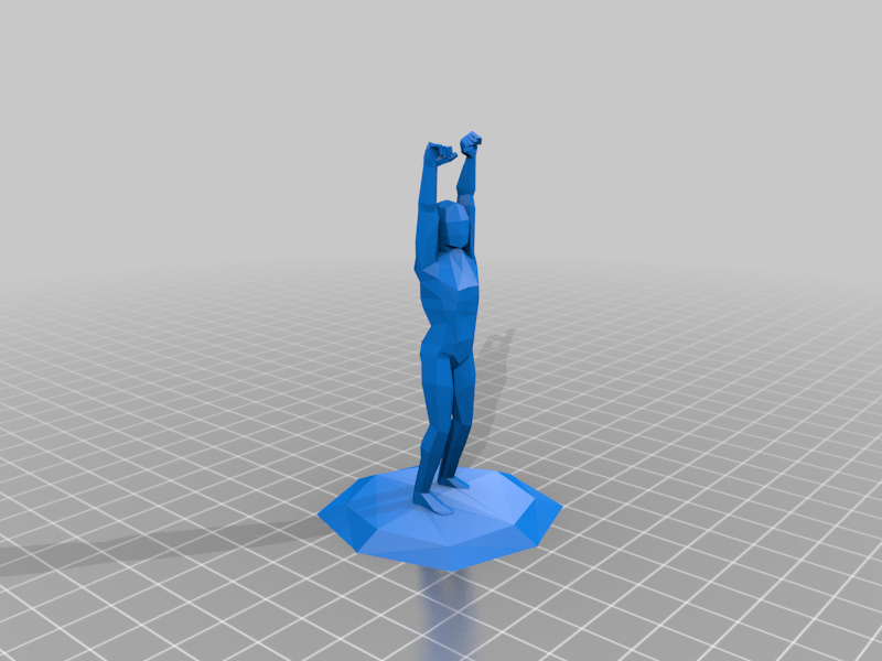 Cheering Man Trophy (I2P Lab)