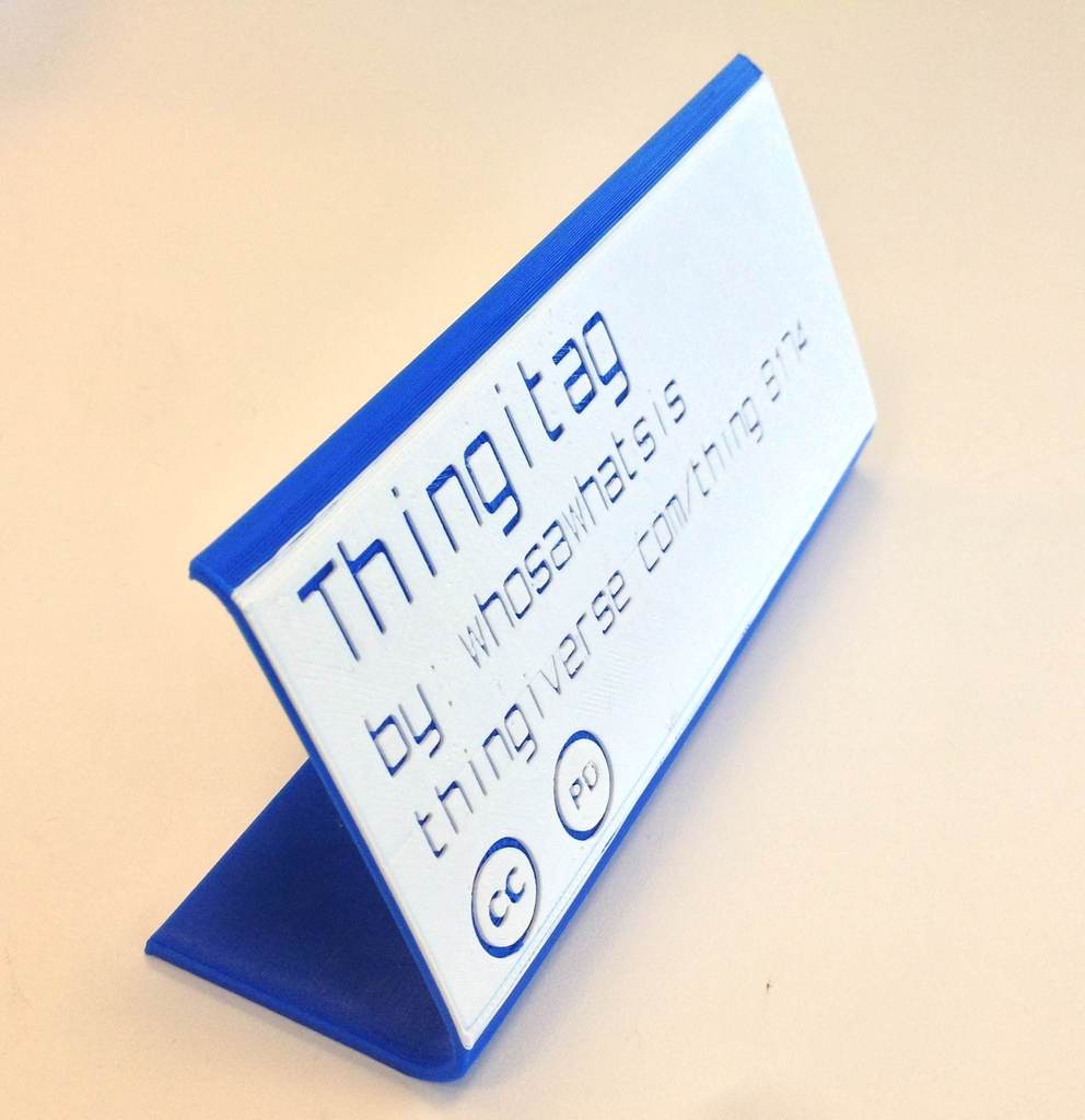 Customizable 3D Thingitag