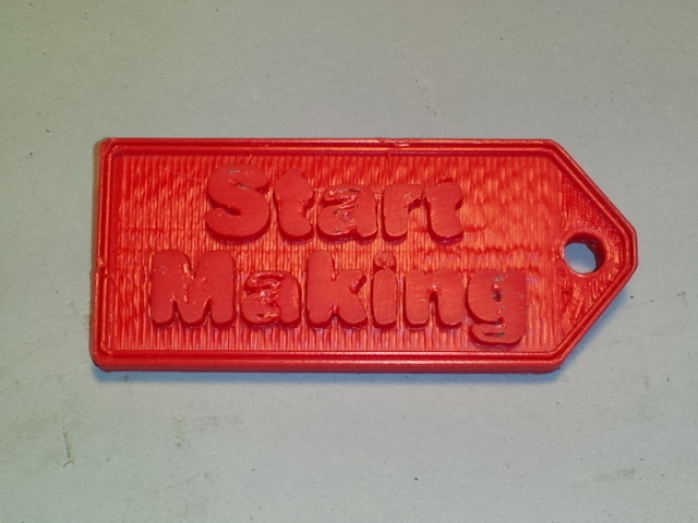 'Start Making' keychain