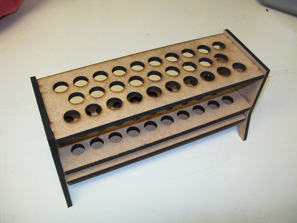 Lasercut test tubes rack