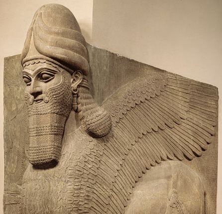 Human-headed winged lion (lamassu)