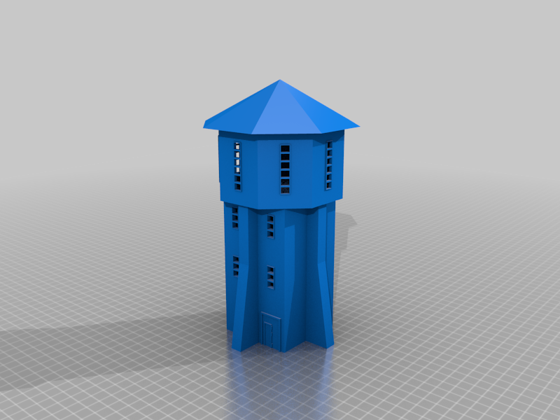 Old style brick water tower - HO scale (1:87)