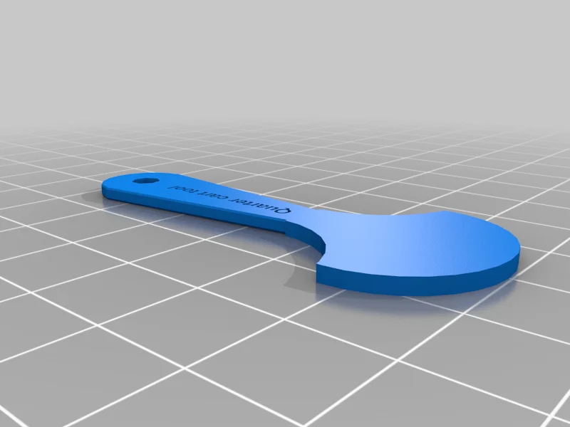 openSCAD Parametric cart release tool - change size of disk - or anything else -  as needed, with text