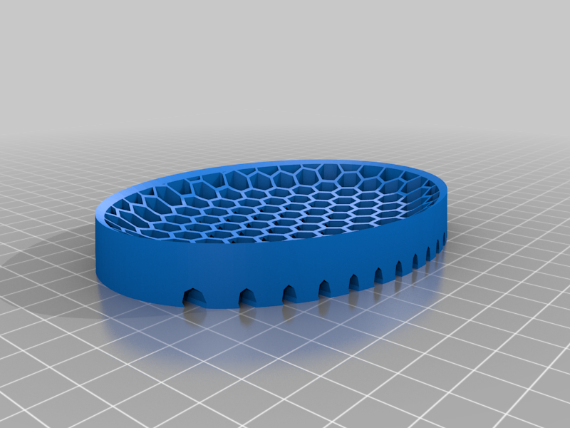 Soap Dish Hex Pattern with Drainage