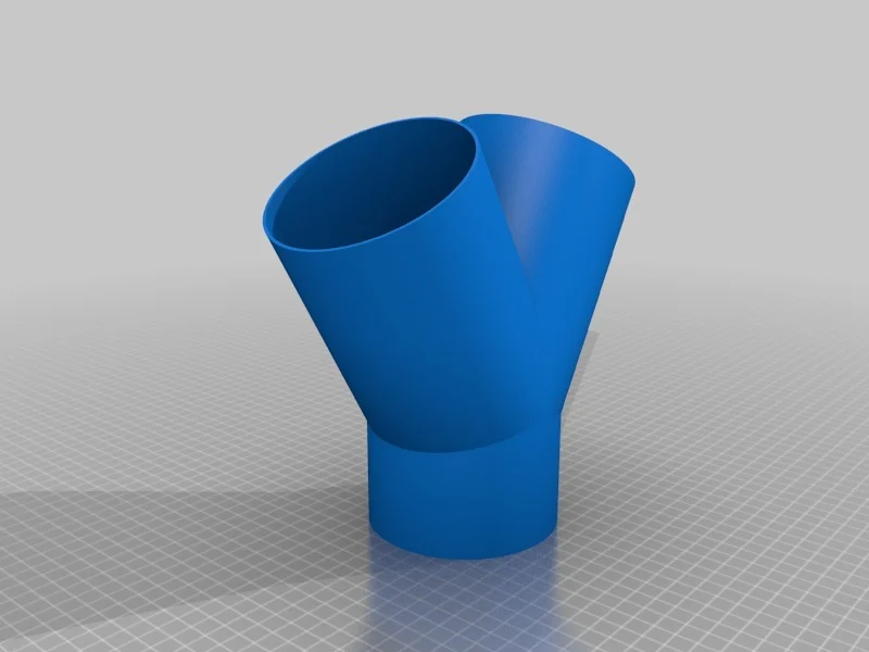 Parametric 100mm Y-Piece with Solidworks 2014 source.