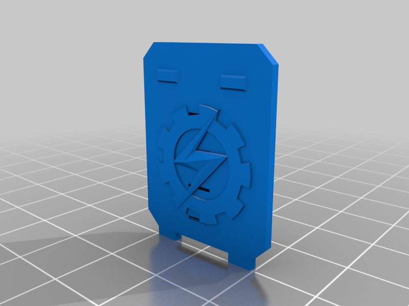 rhino-ish tank door, logo'd
