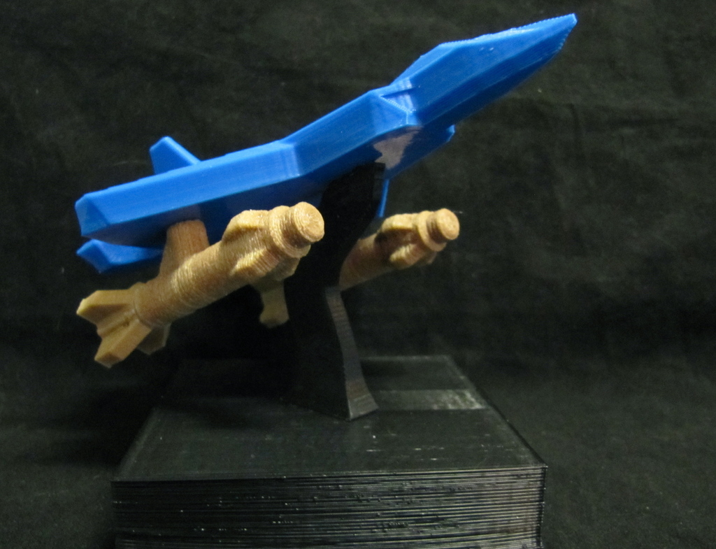 F-22 Raptor Jet with display stand, removable missiles