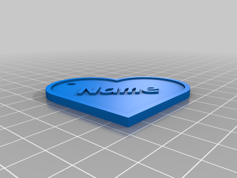 Heart name gift tag