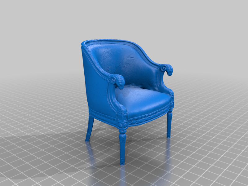 Classy Chair with Ram's Head Arms