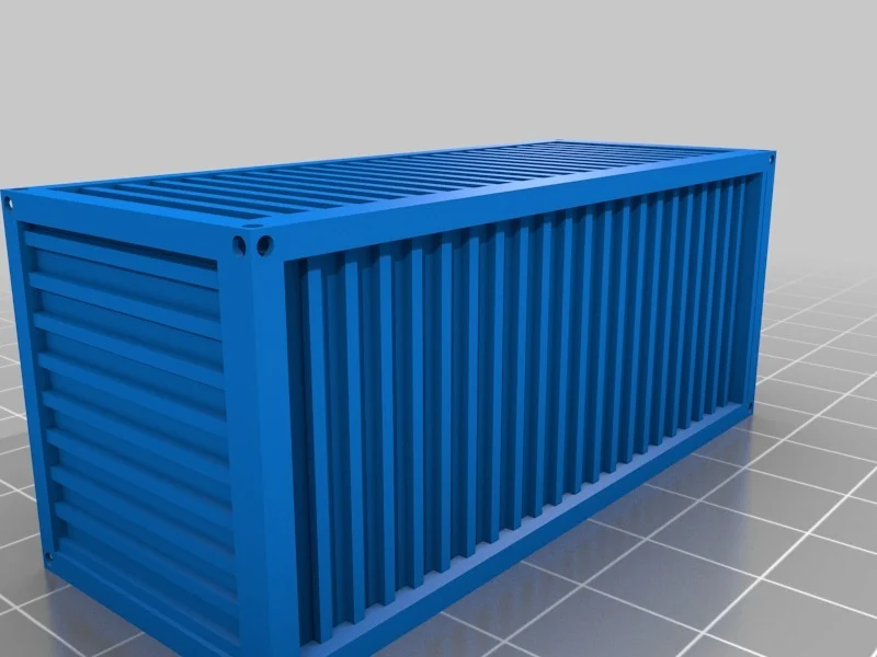 Container 20 feet flat HO model train