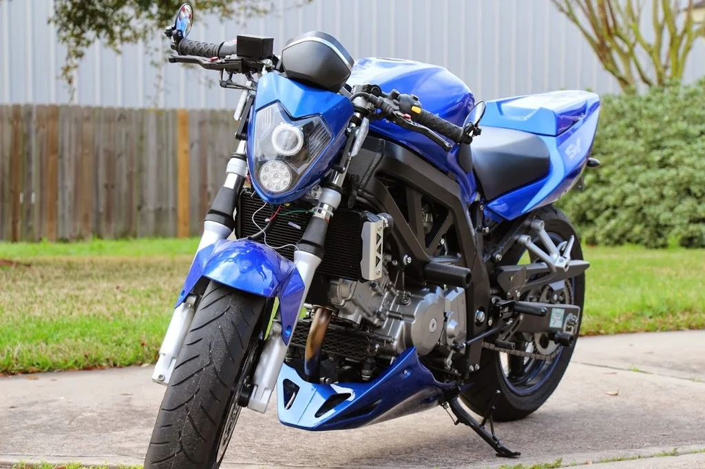 Suzuki SV650 Aura Headlight Mounting and Support Brackets