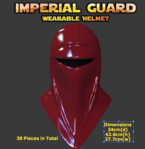 Full Scale Imperial Guard Costume Mask (30 Pieces)