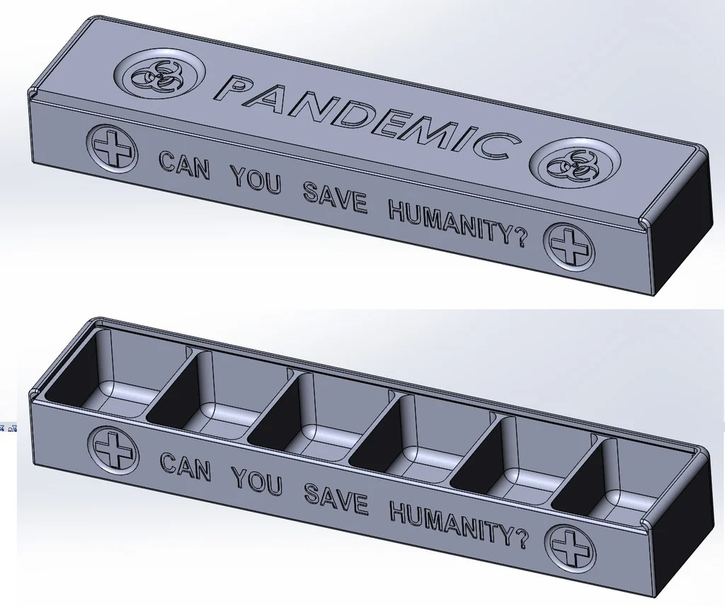 Pandemic Board Game Card and Cube Holders
