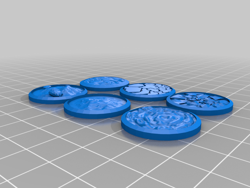 Figure Bases - Set 1 (25mm - 35mm miniatures)