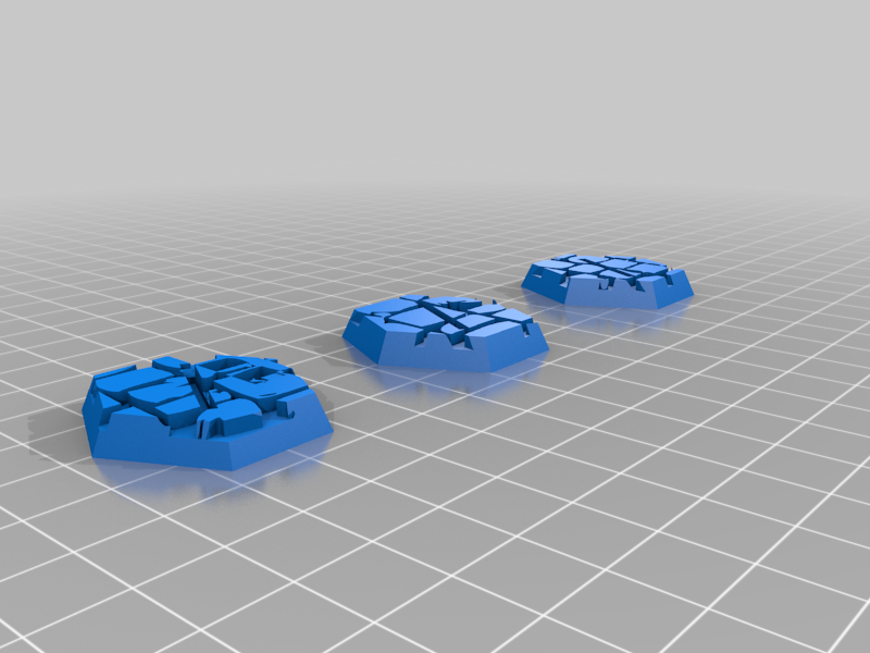 32mm Hex Slotty Cobblestone Bases