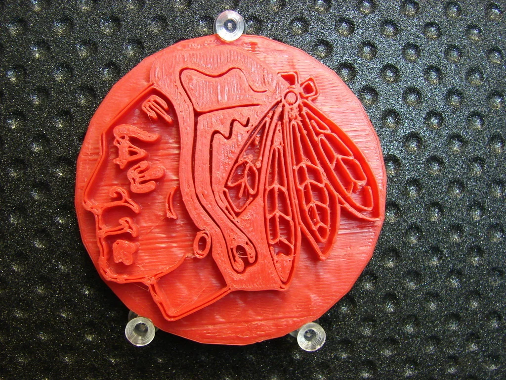 Blackhawks Indian Head Logo Raised