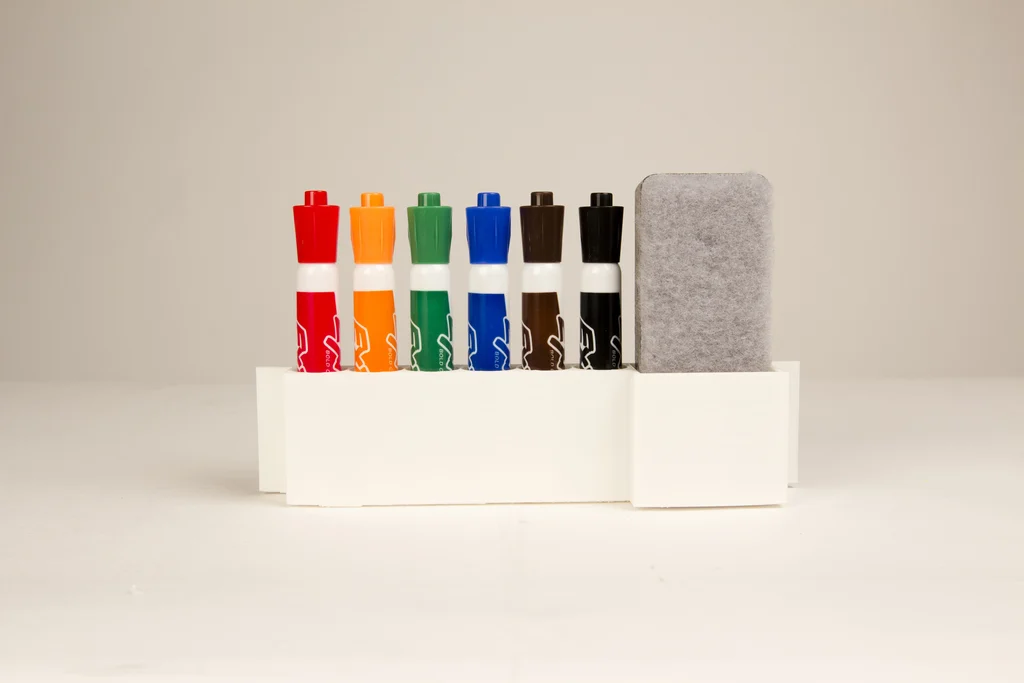Parametric dry erase marker holder