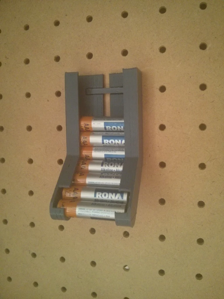 AAA Battery Holder for Pegboard