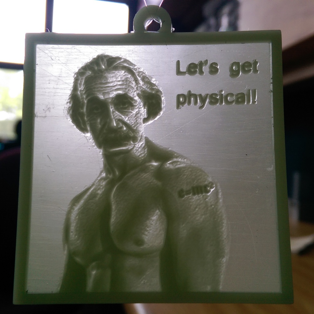 ''Lets Get Physical'' Lithophane Meme