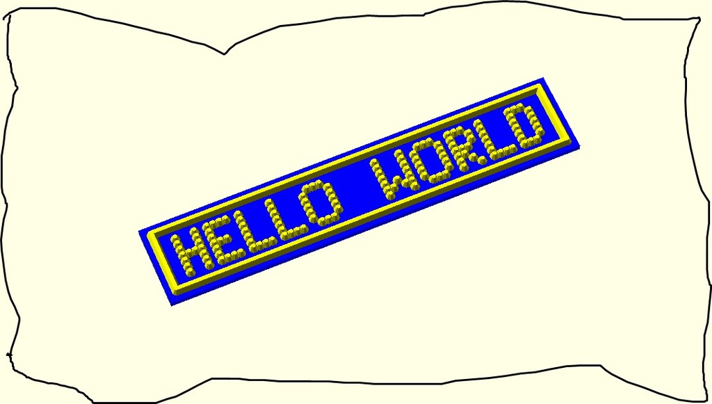 DOTFONT (variable width OpenSCAD font with