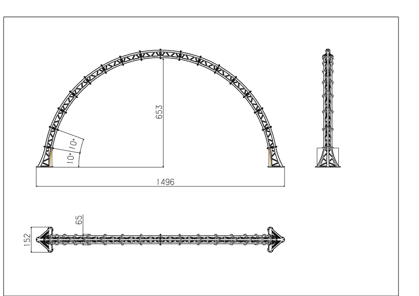 Arc structure LED lamp