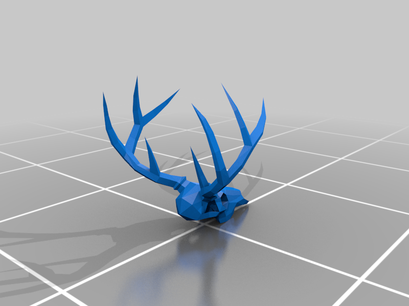Low Poly Deer Skull