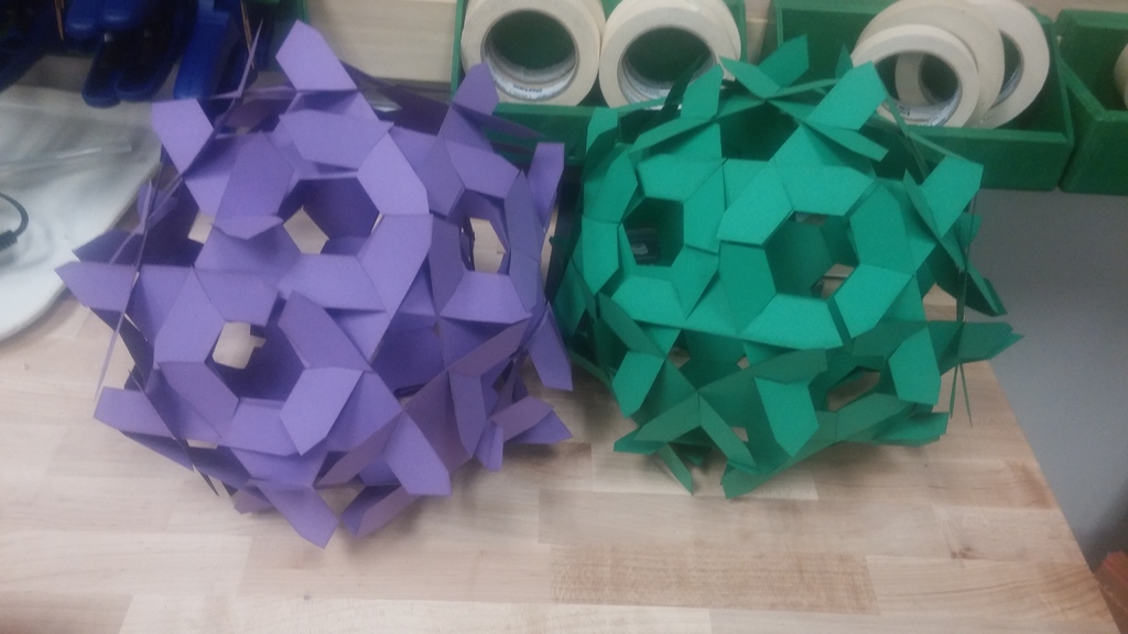 Interlocking spherical art piece
