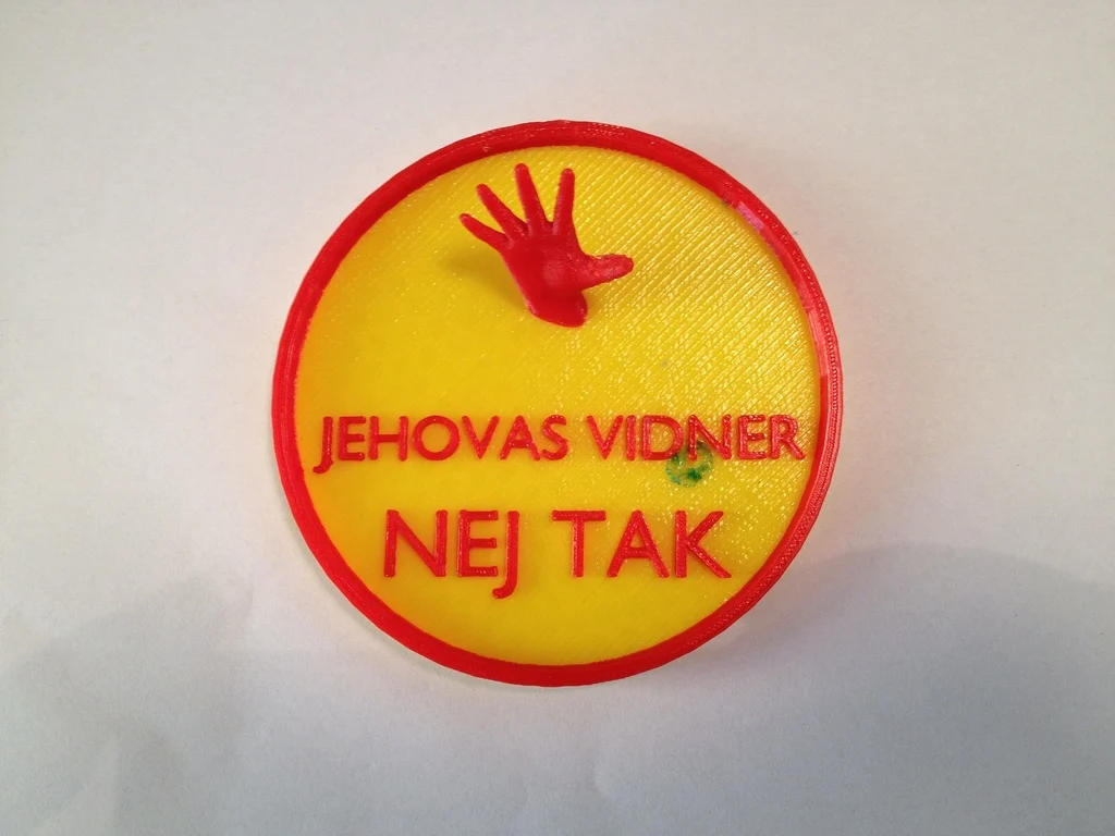 Jehovas Vidner NEJ TAK skilt