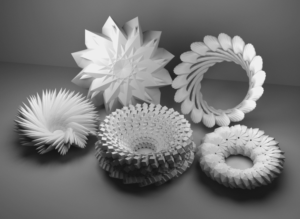 Geometric Bowls and Solids