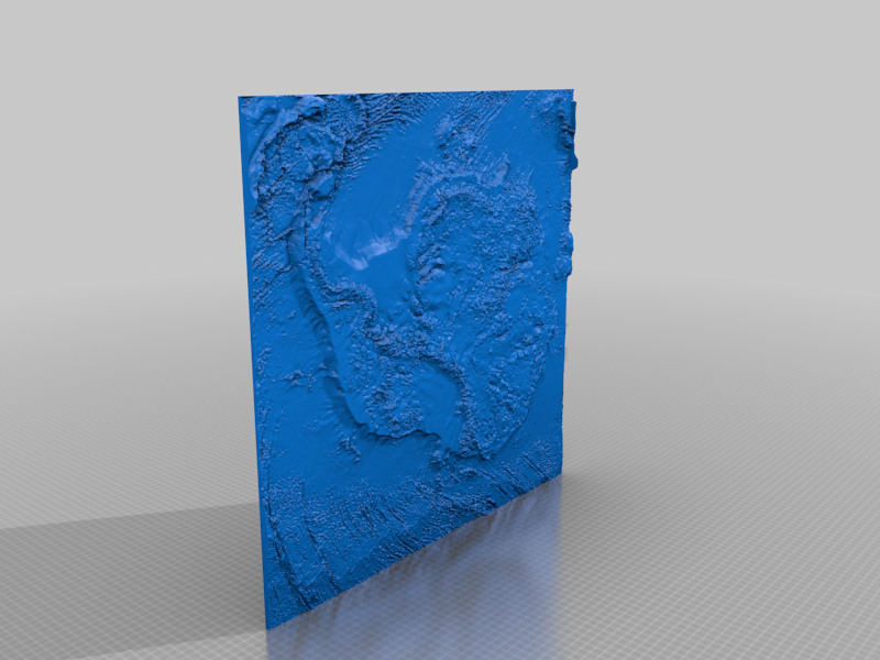 Antarctica 3D model with removable ice sheets