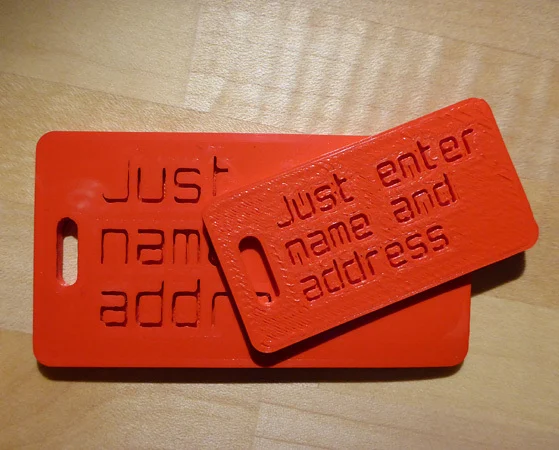 Customizer Version of luggage label