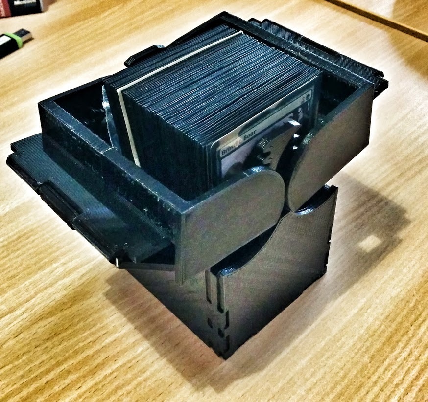 CCG Deck Box with Geared Pivoting Lid