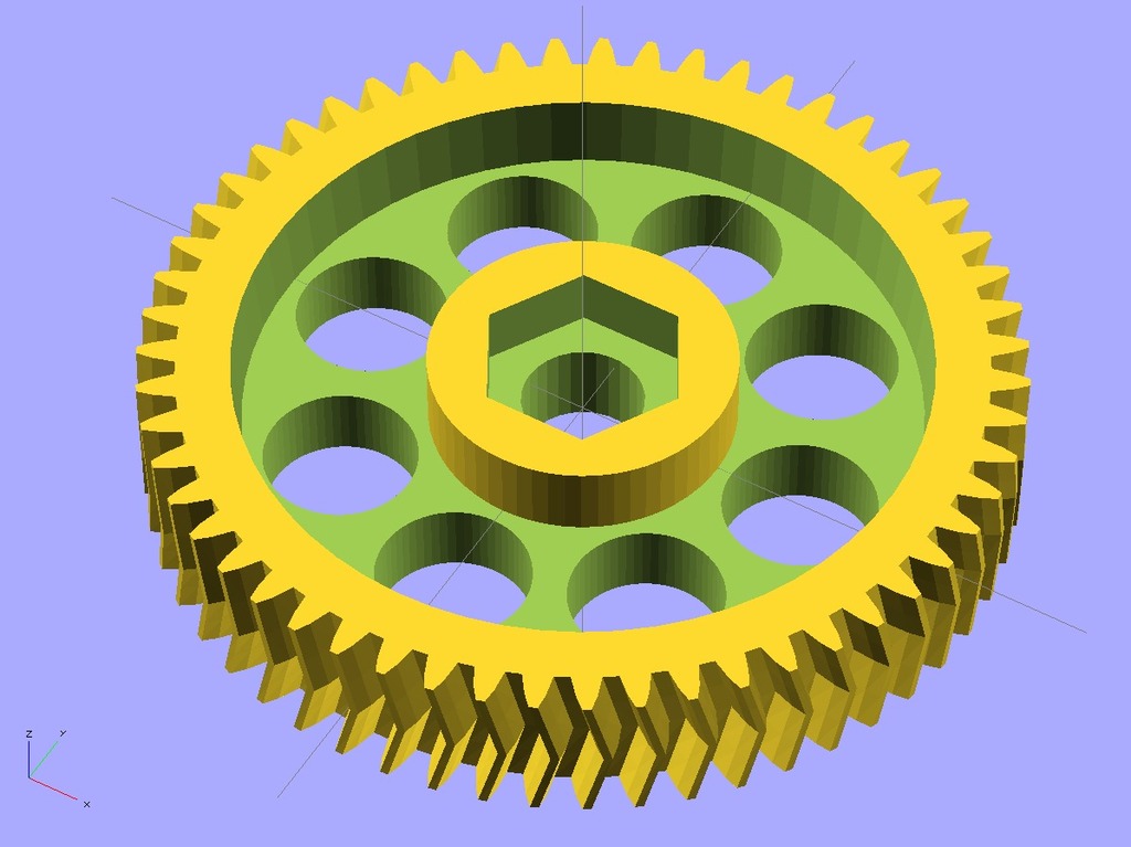 Ekobots - Gears simple and double helical tooth